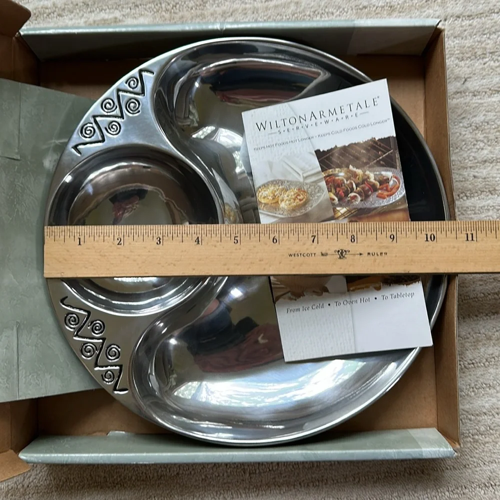 NWB Wilton Armetale Serveware Reggae Small Chip & Dip Set #820194